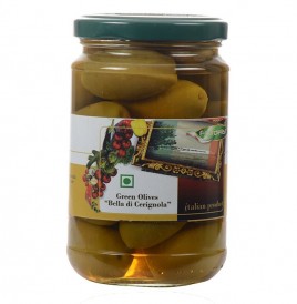 Fiordelisi Green Olives Bella di Cerignola  Glass Jar  280 grams